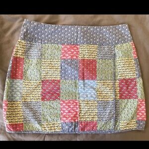 Vineyard Vines Patchwork 100% Cotton Faux Wrap Skirt - size 8